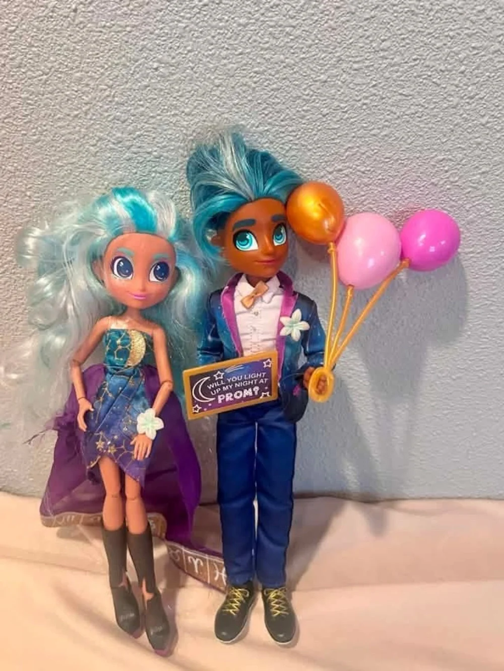Hairdorables-Prom Night Doll Duo with Teal & Aqua Hair